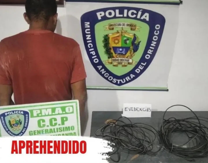 Atrapado hurtando cables en un comercio de Ciudad Bolívar
