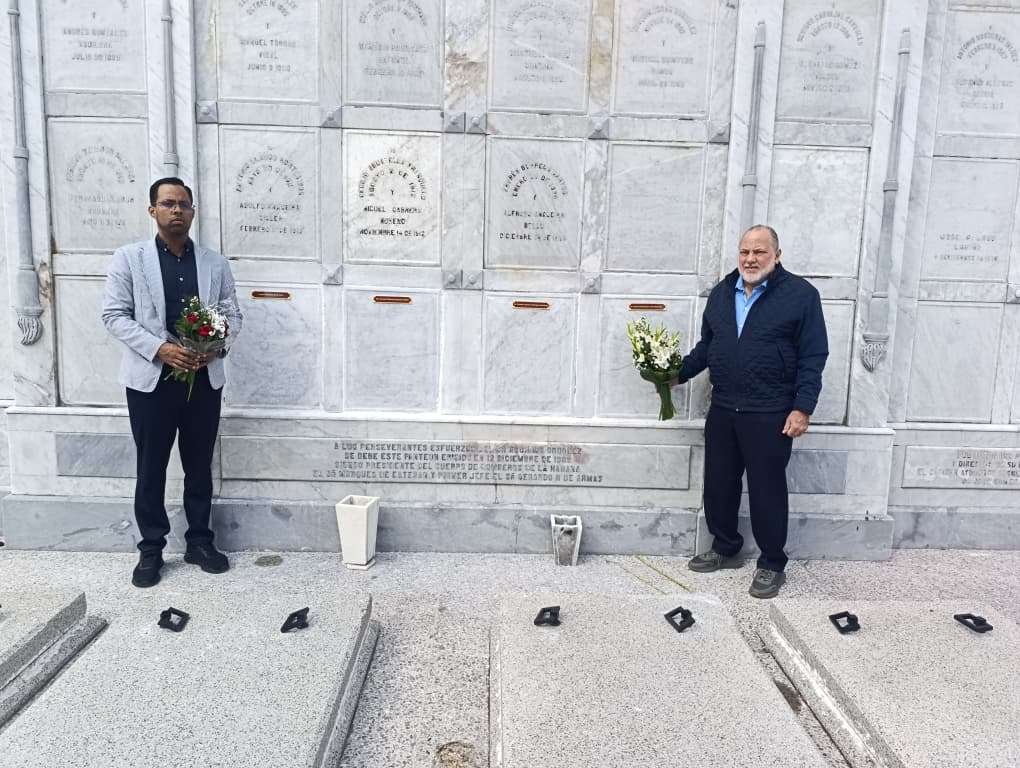 Defensor del Pueblo rindió homenaje a los héroes cubanos caídos el 3 de enero